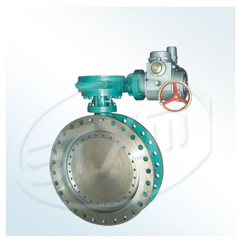 Hand wheel double eccentric butterfly valve